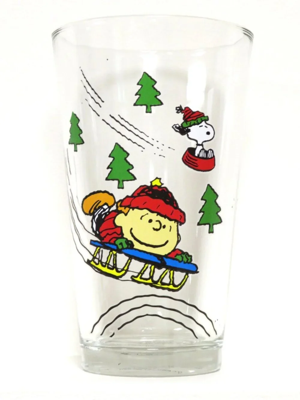 Peanuts Set of 4 16 oz. Christmas Glasses in Box